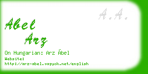 abel arz business card